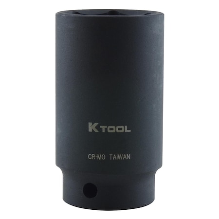 K-Tool International 1/2" Drive Impact Socket black oxide, Impct Sockt, Deep, 6 pt., 1/2" Drive, 1-3/8 KTI-33244